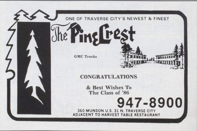Pinestead Reef Resort (Reef Motel) - 1986 Highschool Yearbook Ad